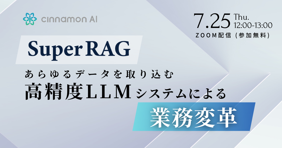 「Super RAG」あらゆるデータを取り込む高精度LLMシステムによる業務変革